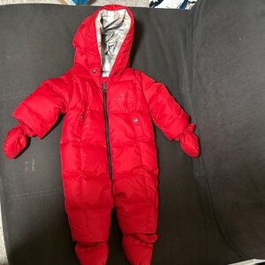 Burberry Bright Red Kids Footie with Hood